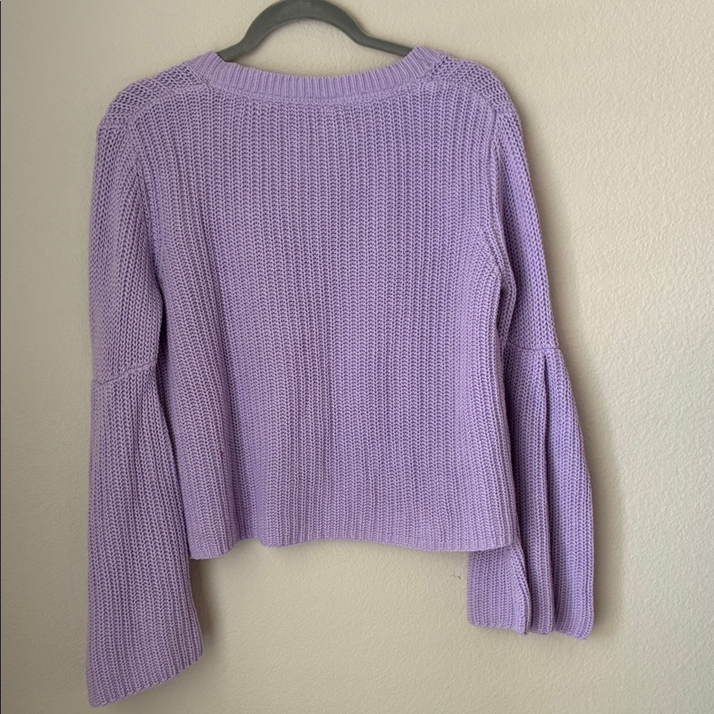 Free People Lilac V-Neck Sweater - Picture 4 of 4